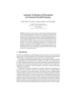 Automatic Verification of Determinism for Structured Parallel Programs