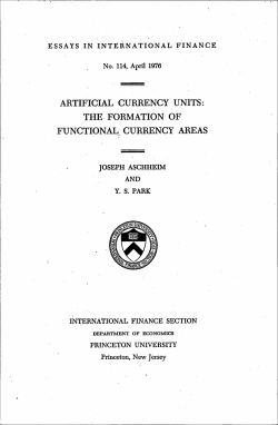 artificial currency units: the formation of functional. currency areas