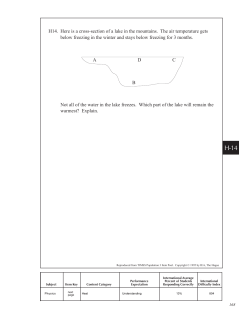 H14. Here is a cross-section of a lake in the mountains. The air