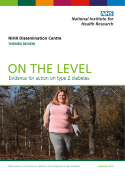 Evidence for Action on Type 2 Diabetes - Dissemination Centre