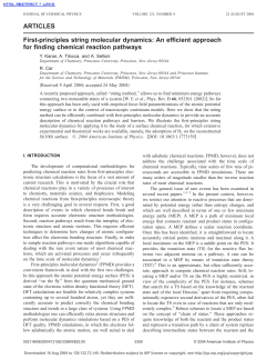 ARTICLES First-principles string molecular dynamics: An