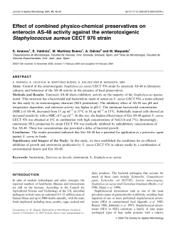 Effect of combined physico-chemical preservatives on enterocin AS