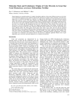 Molecular Basis and Evolutionary Origins of Color Diversity in Great