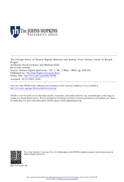 The Foreign Policy of Human Rights: Rhetoric and Reality from