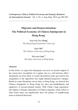 Migrants and Democratization: The Political Economy of Chinese