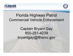 Florida Highway Patrol Commercial Vehicle Enforcement