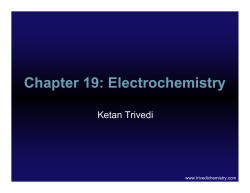 Chapter 19: Electrochemistry