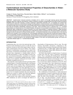 Conformational and Dynamical Properties of Disaccharides in Water
