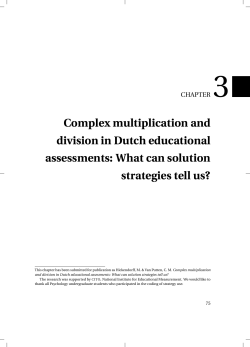 Complex multiplication and division in Dutch educational