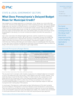 What Does Pennsylvania`s Delayed Budget Mean