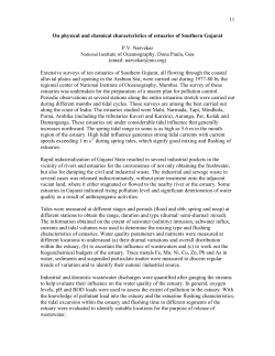 On physical and chemical characteristics of estuaries of Southern