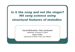 Hit song science using structural features of melodies