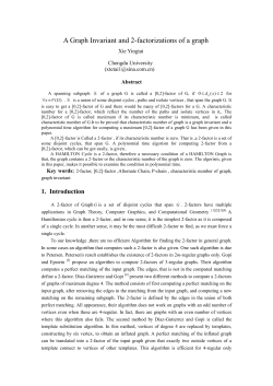 A Graph Invariant and 2-factorizations of a graph