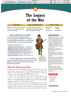 The Legacy of the War