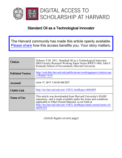 Standard Oil as a Technological Innovator