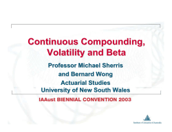 Continuous Compounding, Volatility and Beta