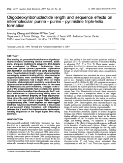 Oligodeoxyribonucleotide length and sequence