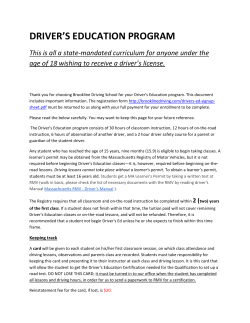 Driver Education Policy PDF