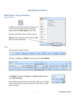 Introduction to Excel