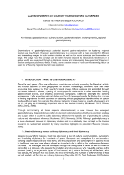 gastrodiplomacy, culinary