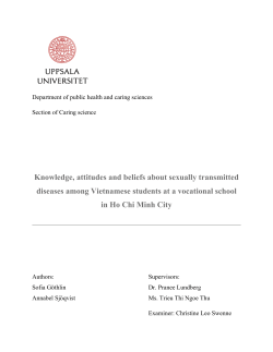 Knowledge, attitudes and beliefs about sexually transmitted