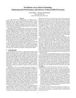 Parallelism-Aware Batch Scheduling: Enhancing both Performance