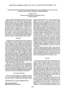 GPS Measurement of Relative Motion of the Cocos and Caribbean