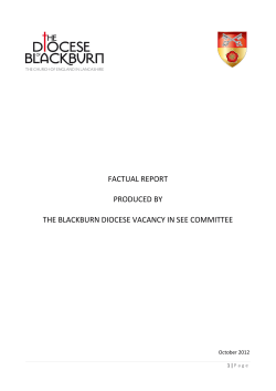 factual report produced by the blackburn diocese vacancy in see