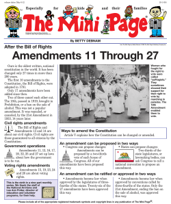 Amendments 11 Through 27