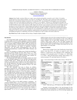 Combating Road Traffic Accidents in Kenya