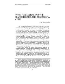 facts, formalism, and the brandeis brief: the origins of a myth