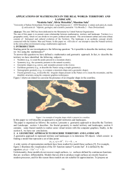 Mathematics, Territory and Landscape
