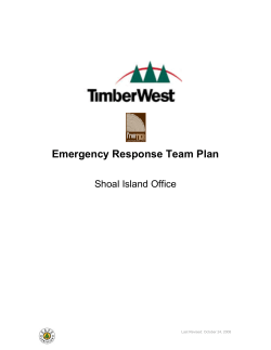 Emergency Response Team Plan