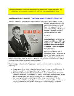 Ronald Reagan - Sound Health Options