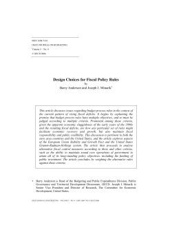Design Choices for Fiscal Policy Rules
