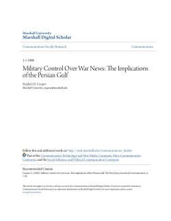 Military Control Over War News: The Implications of the Persian Gulf