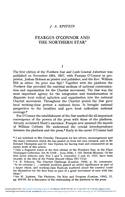 Feargus O`Connor and the Northern Star