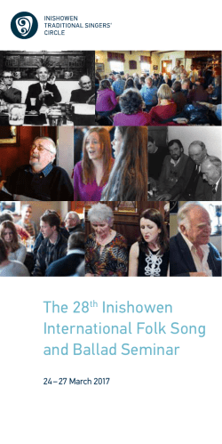 The 28th Inishowen International Folk Song and Ballad Seminar