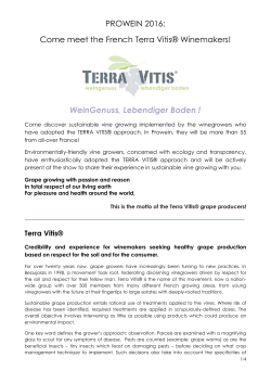 PROWEIN 2016: Come meet the French Terra Vitis® Winemakers