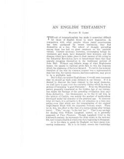 AN ENGLISH TESTAMENT