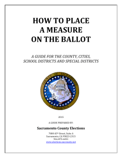 Measure booklet - Sacramento County Voter Registration and