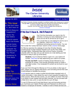 October 22, 2013 &bull; Volume 9, Number 9