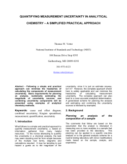 quantifying measurement uncertainty