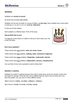 Syllables