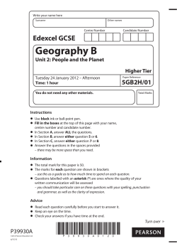 Geography B - Edexcel
