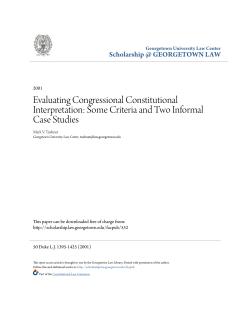 Some Criteria and Two Informal Case Studies