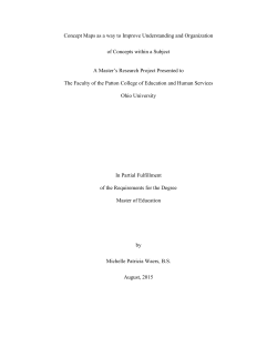 Concept Maps as a way to Improve Understanding