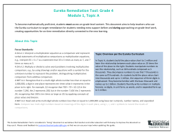 Eureka Remediation.Grade 4 Module 1 Topic A