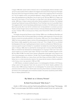 My Debut as a Literary Person - University of California Press