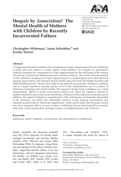 Despair by Association? The Mental Health of Mothers with Children